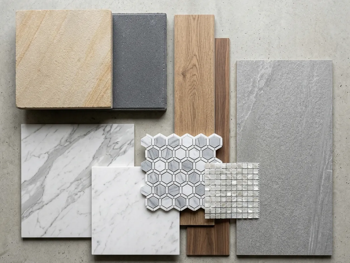 Échantillons de carrelage, faïence, mosaïque et parquet - gamme de produits disponibles chez C-Ramica à Fameck