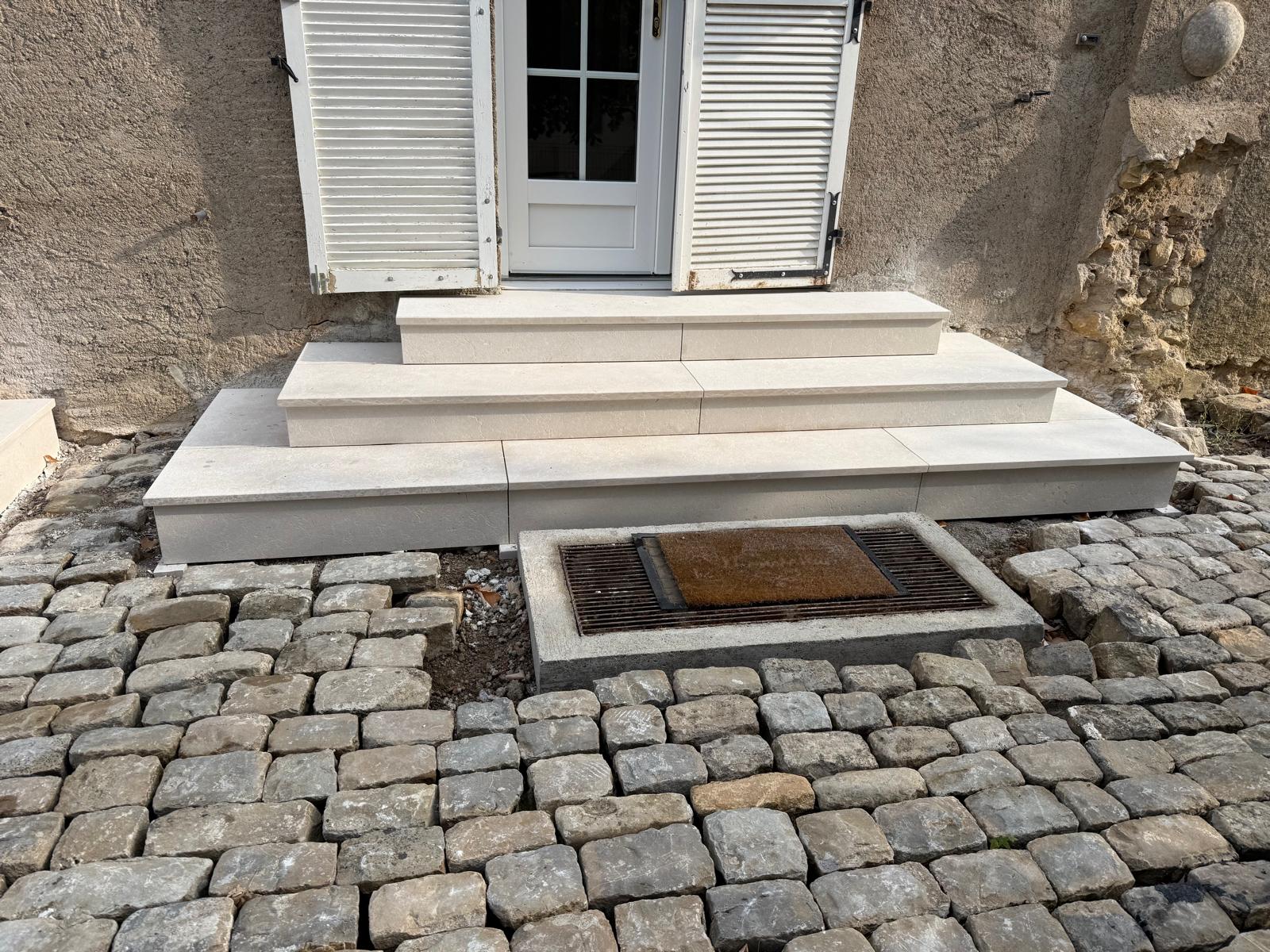 Pose de pavés à Florange